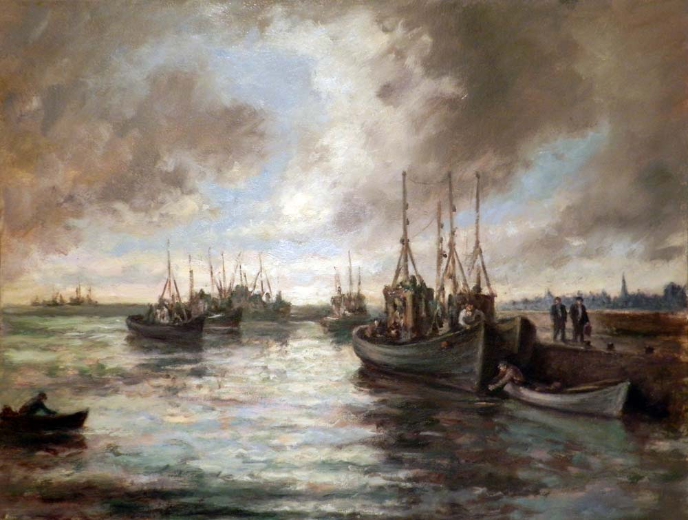 Seascape - Boats in Harbour